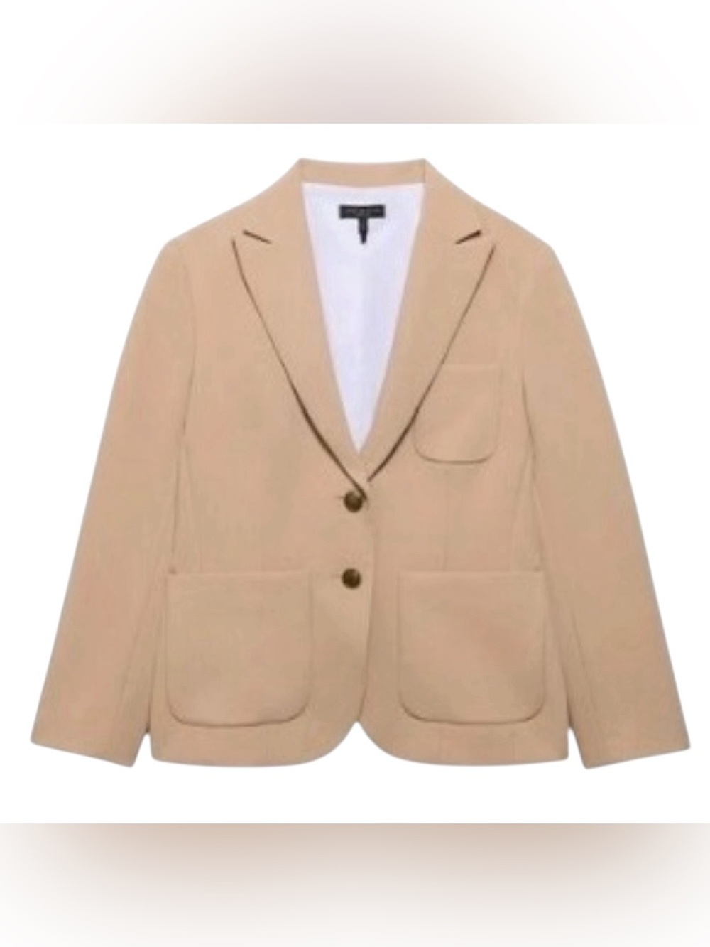 NWT Rag & Bone Nancy Crepe Notch Collar 2 Button Patch Pockets Blazer Jacket